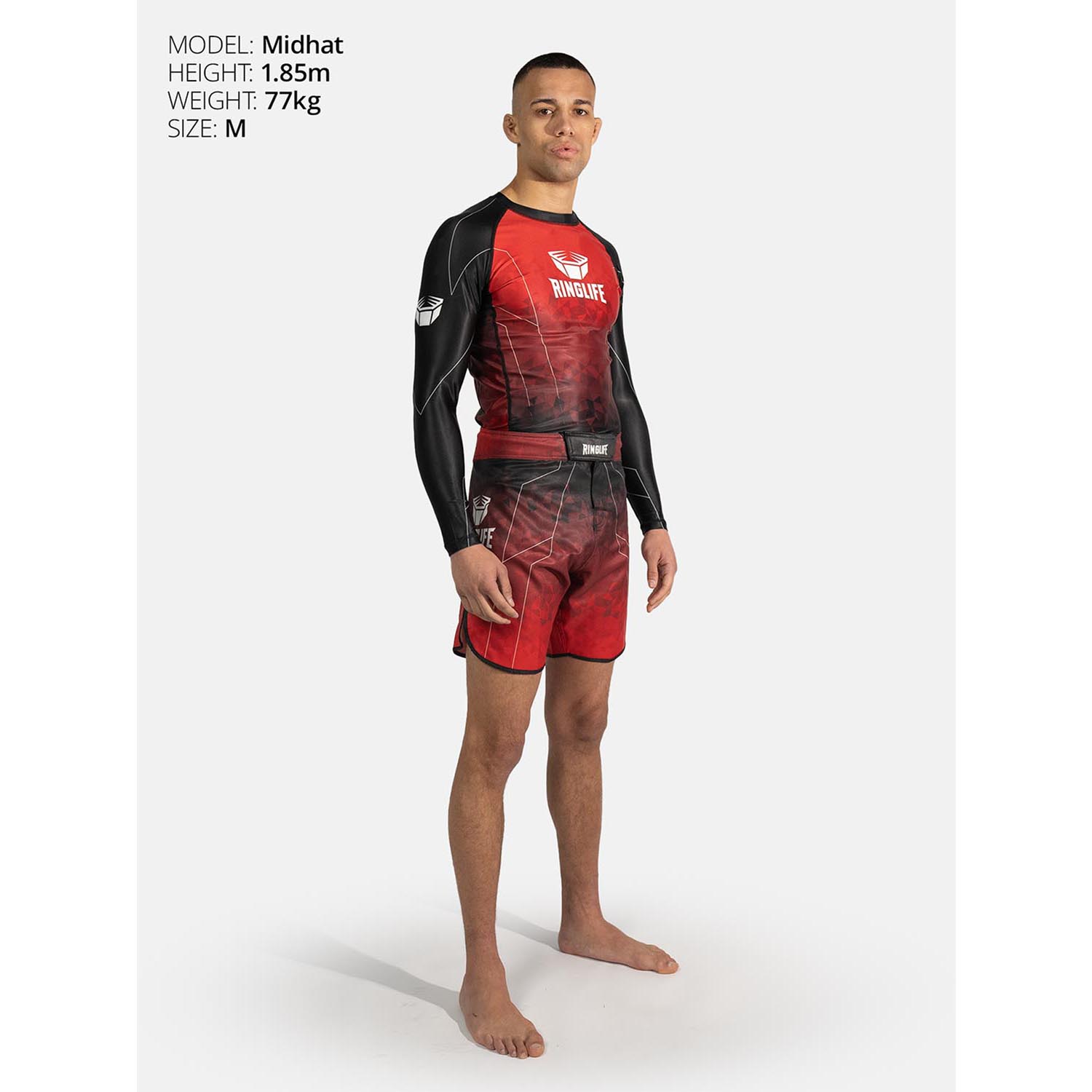 RINGLIFE Rashguard L/S - Transition black-red L
