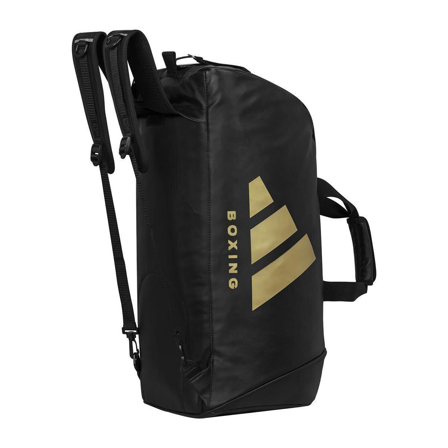adidas Sporttasche, 2in1 PU L, Boxing, schwarz-gold