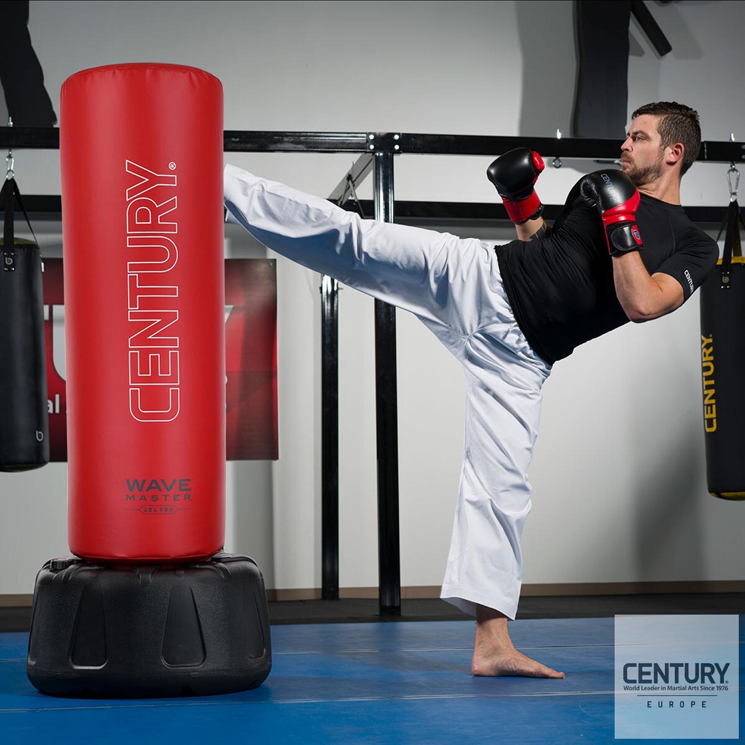 Century Standing Punching Bag, Wavemaster 2XL, Pro, red-black