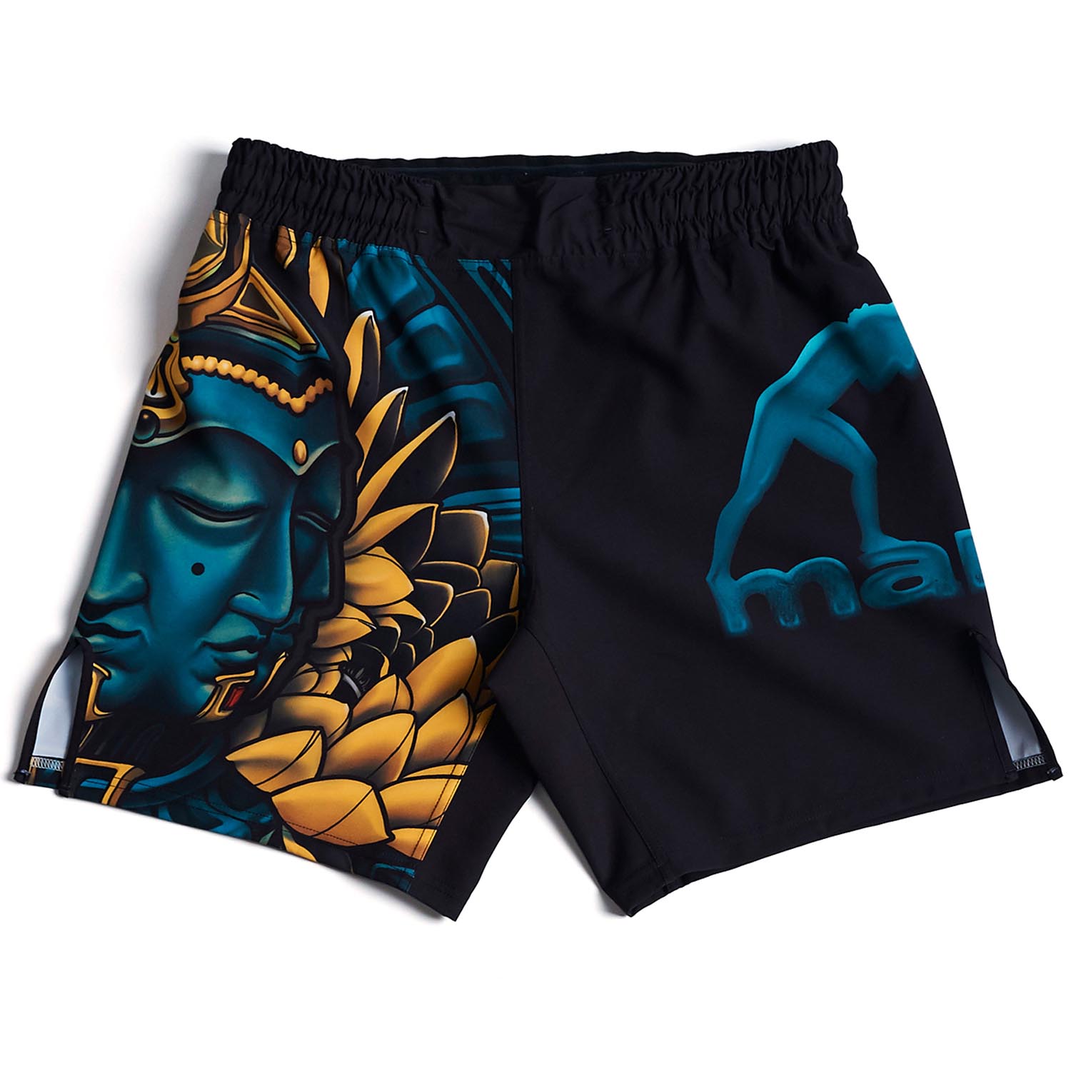 MANTO MMA Fight Shorts, Big Buddha, black-blue