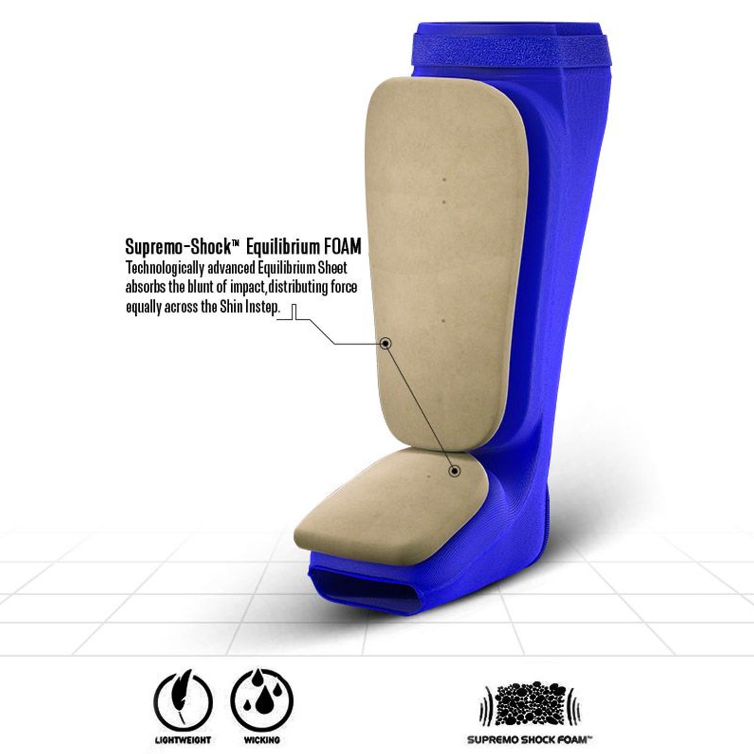 RDX Shinguards, blue-white, M