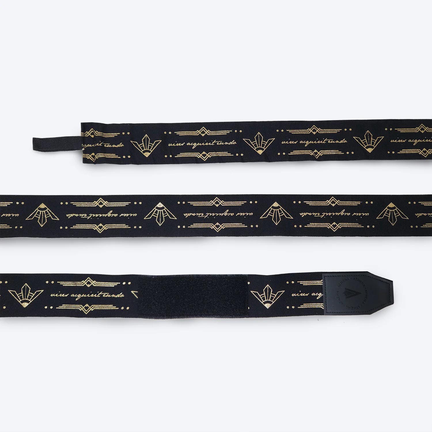 ATHENA Hand Wraps, Diana, semi elastic, 4.5 m, black-gold