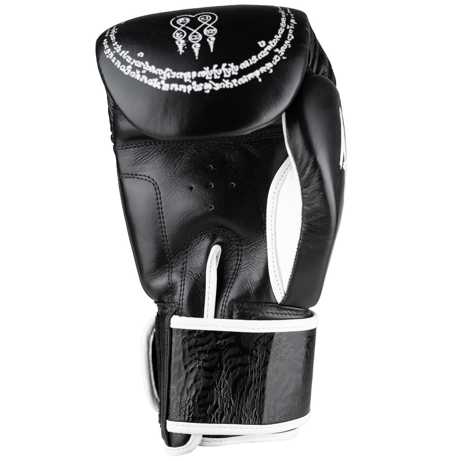 8 WEAPONS Boxing Gloves, Sak Yant Big Tiger, black-black, 12 Oz