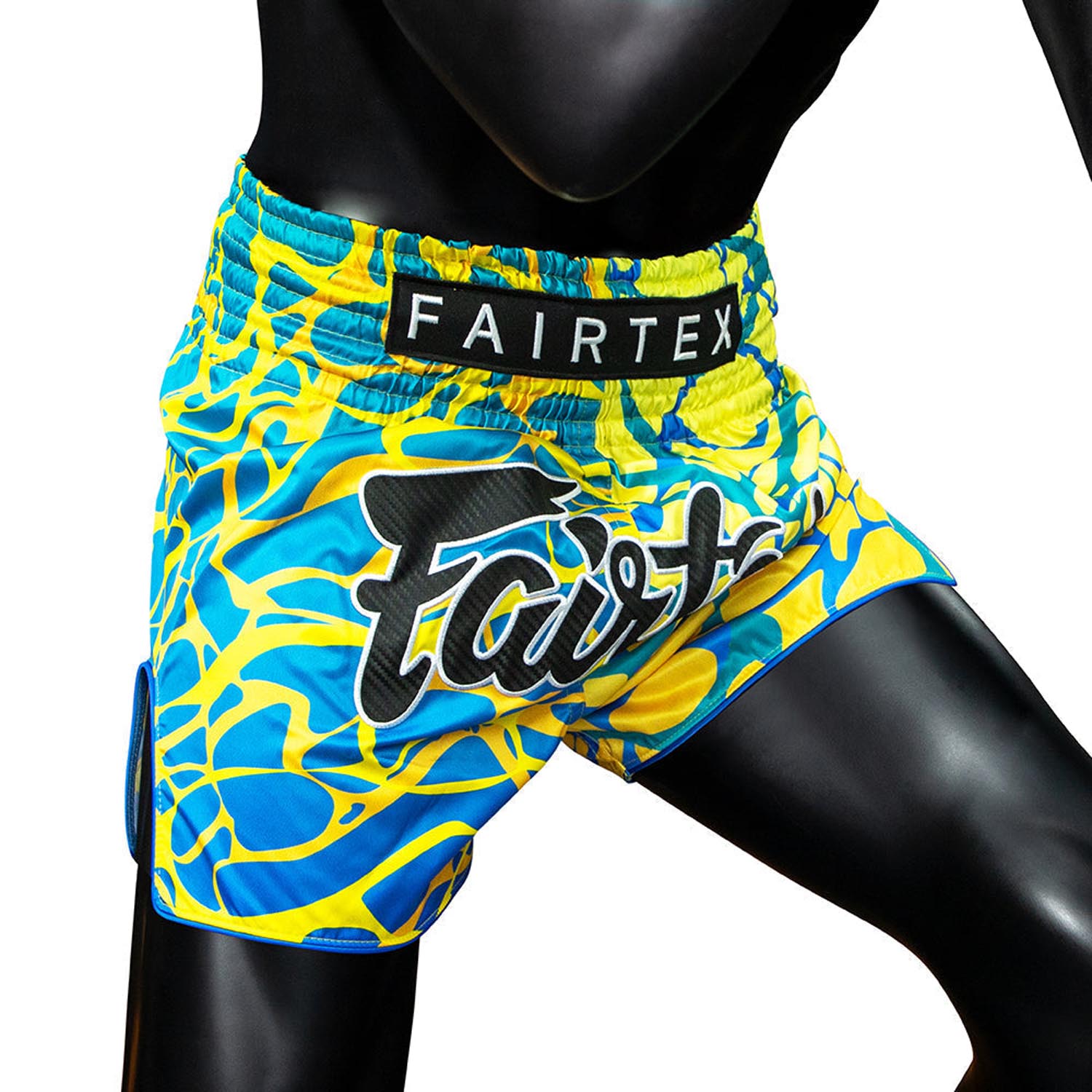 Fairtex Muay Thai Shorts, BS1927, Magma, gelb-green, S