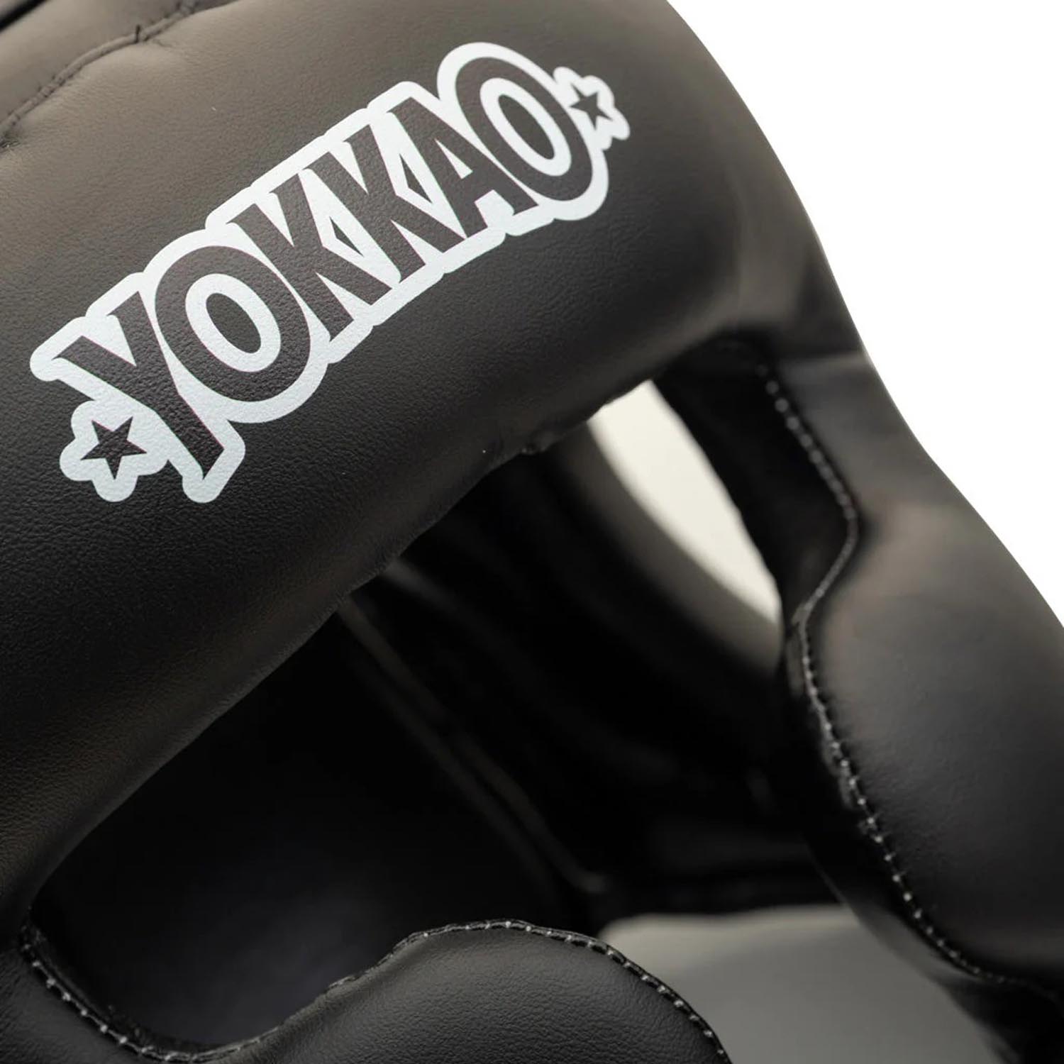 YOKKAO Head Guard, black-white, XL