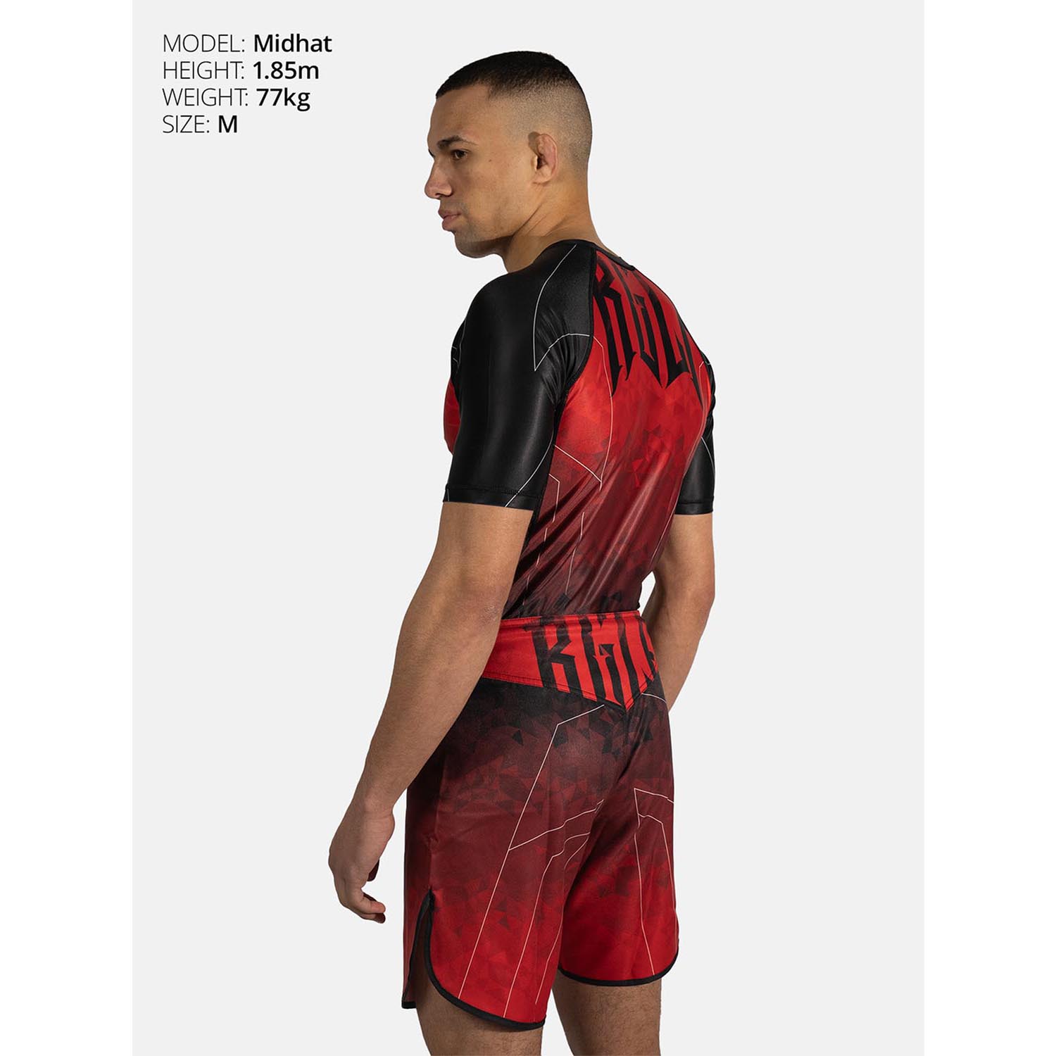 RINGLIFE Rashguard, S/S - Transition schwarz-rot L