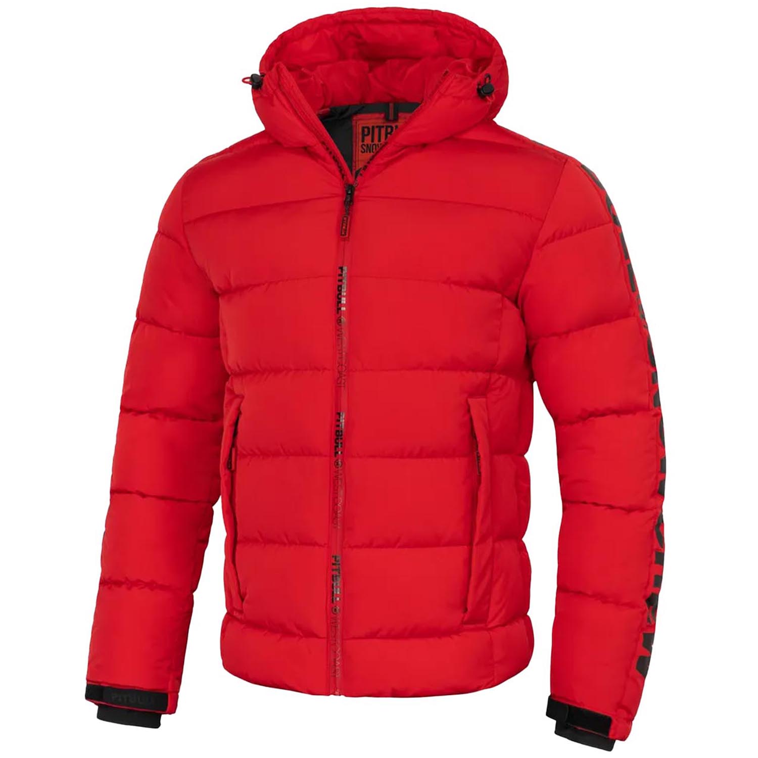 Pit Bull West Coast Jacket, Padded Hooded Airway 4, red, XL
