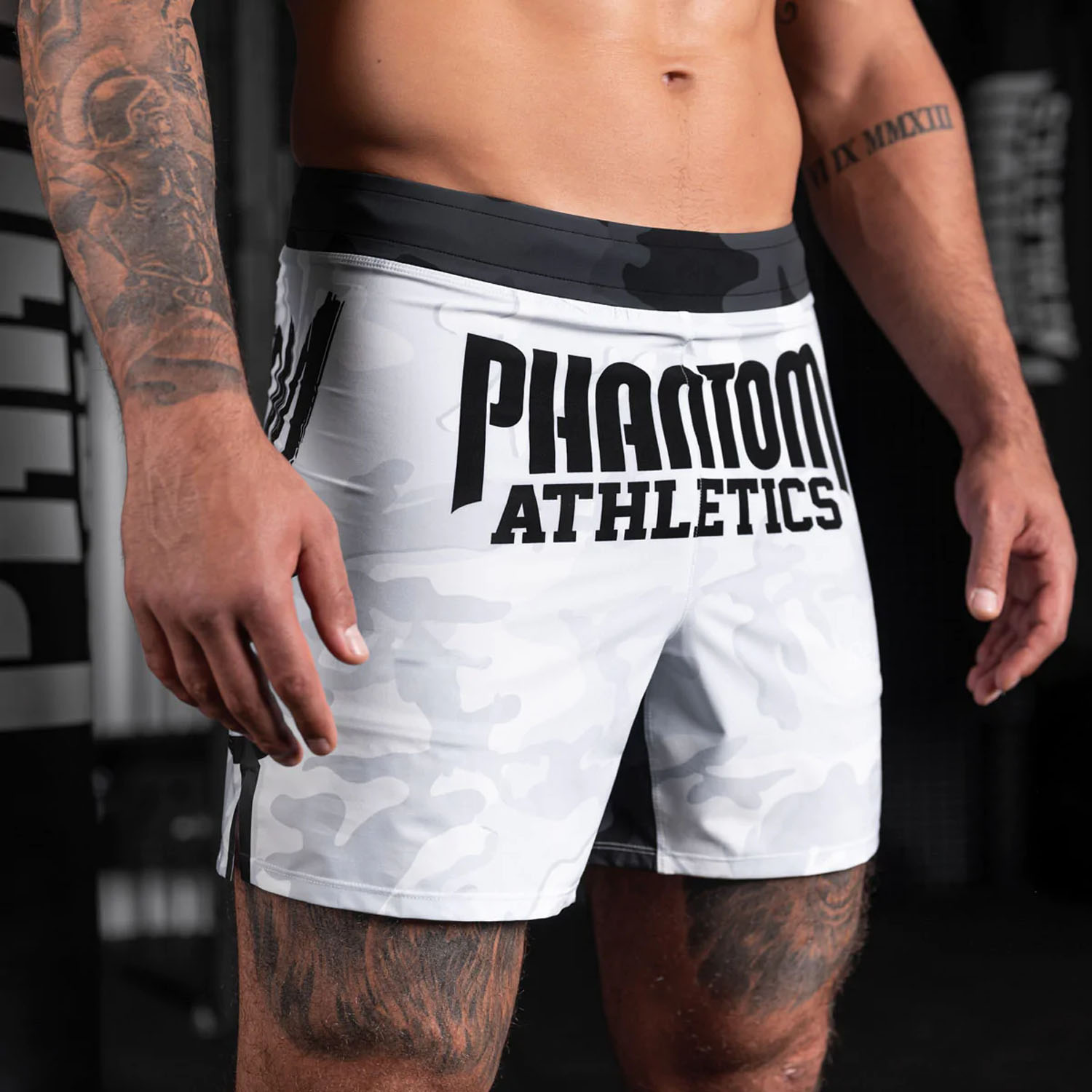 Phantom Athletics MMA Fight Shorts, Flex, S Boxed, white, XL