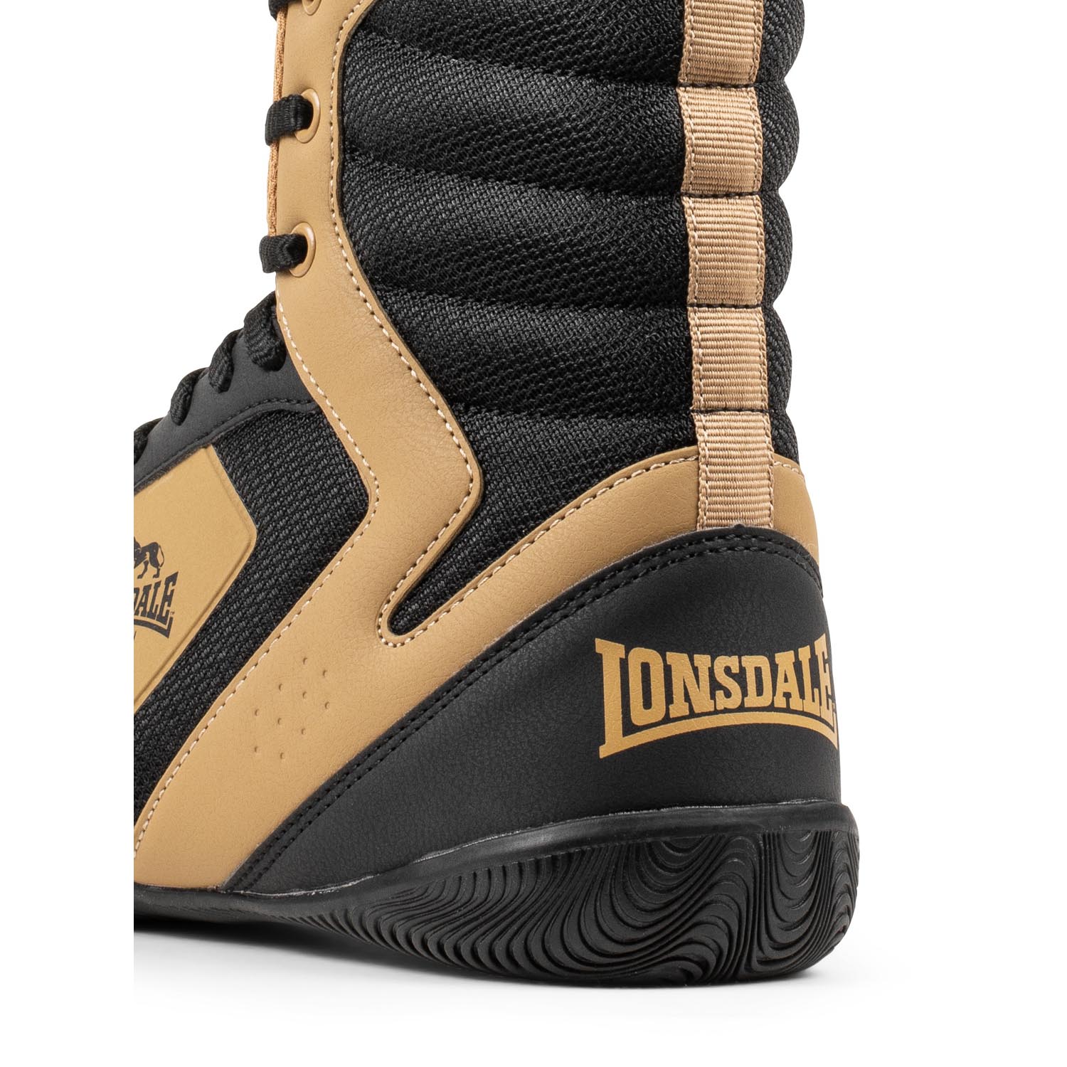 Lonsdale Boxing Shoes, Heskin, black-gold, 40