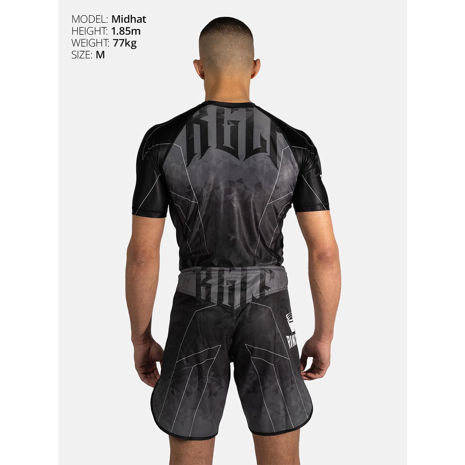 RINGLIFE Rashguard, S/S - Transition schwarz-grau L