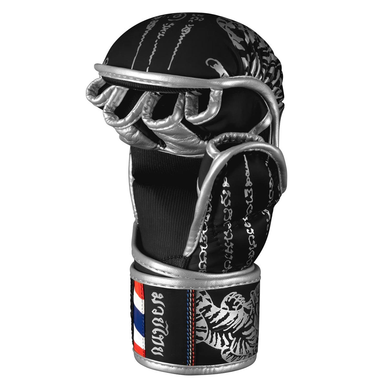 Phantom Athletics MMA Sparring Boxing Gloves, Muay Thai, black-silver, L/XL